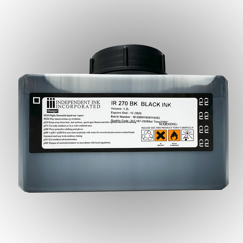 جوهر مشکی جت پرینتر صنعتی ریزنگار دومینو IR270BK BLACK INK